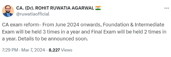 Important Updates to CA Exams 2024